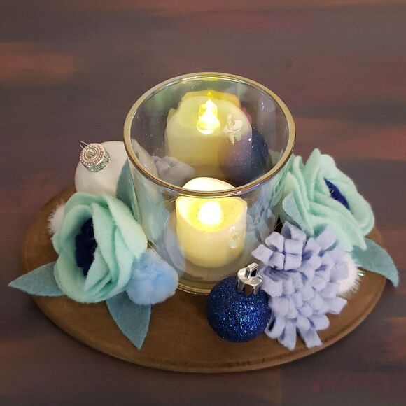 Lovely Handmade Faux Candle Accent Piece Holiday Table Decoration - Picture 3 of 4